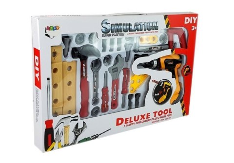 Zestaw Narzędzi dla Majsterkowicza 29 Elementów Wiertarka Młotek Piła LEAN Toys Zestaw Narzędzi dla Majsterkowicza 29 Elementów Wiertarka Młotek Piła LEAN Toys