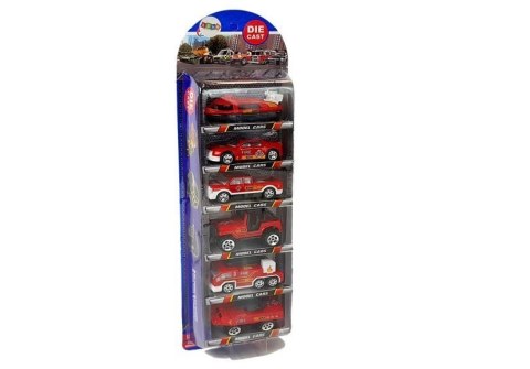 Zestaw Pojazdów Straży Pożarnej Resoraki 1:64 6 Sztuk LEAN Toys Zestaw Pojazdów Straży Pożarnej Resoraki 1:64 6 Sztuk LEAN Toys