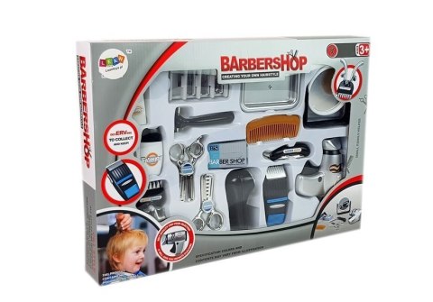Zestaw Salon Fryzjerski Dziecięcy Barber Suszarka Maszynka Akcesoria Srebrny LEAN Toys Zestaw Salon Fryzjerski Dziecięcy Barber Suszarka Maszynka Akcesoria Srebrny LEAN Toys