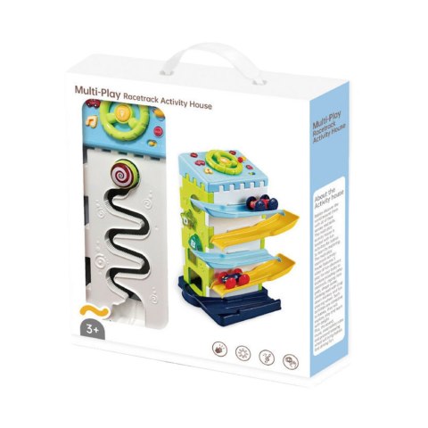Zjeżdżalnia Blok Tor Edukacyjny z Autkami Sorter Światła Dźwięki LEAN Toys Zjeżdżalnia Blok Tor Edukacyjny z Autkami Sorter Światła Dźwięki LEAN Toys