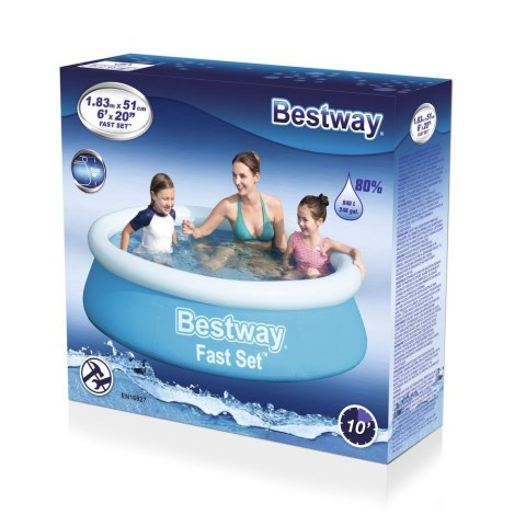 Basen ogrodowy rozporowy 183 x 51 cm Bestway 57392 Bestway Basen ogrodowy rozporowy 183 x 51 cm Bestway 57392 Bestway