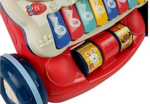 Chodzik Pchacz Zwierzątka Liczby Figury Pianinko Dźwięk LEAN Toys Chodzik Pchacz Zwierzątka Liczby Figury Pianinko Dźwięk LEAN Toys