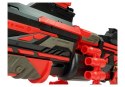 Duży Pistolet Karabin Na Piankowe Naboje 40 Sztuk Czerwono- Czarny Celownik LEAN Toys