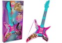 Gitara Elektryczna ze Światłami i Dźwiękami Różowa 62 cm LEAN Toys