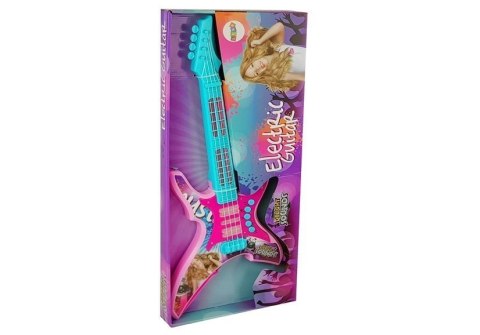 Gitara Elektryczna ze Światłami i Dźwiękami Różowa 62 cm LEAN Toys Gitara Elektryczna ze Światłami i Dźwiękami Różowa 62 cm LEAN Toys