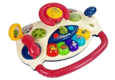 Interaktywna Kierownica dla dzieci Pianinko Odgłosy Zwierząt Telefon LEAN Toys Interaktywna Kierownica dla dzieci Pianinko Odgłosy Zwierząt Telefon LEAN Toys