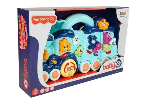 Interaktywna Zabawka dla dzieci Lokomotywa Odgłosy Zwierząt Dźwięk Niebieska LEAN Toys Interaktywna Zabawka dla dzieci Lokomotywa Odgłosy Zwierząt Dźwięk Niebieska LEAN Toys