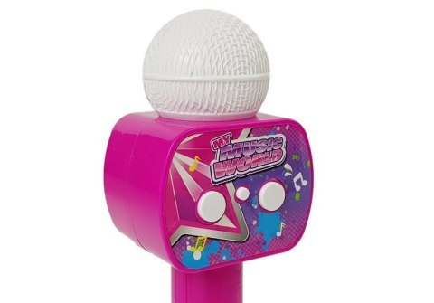 Mikrofon Dziecięcy Bezprzewodowy Karaoke Głośnik Bluetooth Różowy LEAN Toys Mikrofon Dziecięcy Bezprzewodowy Karaoke Głośnik Bluetooth Różowy LEAN Toys