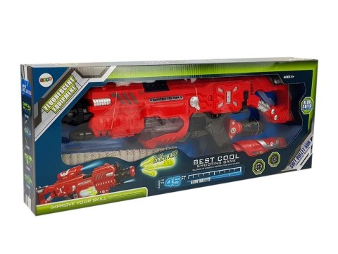 Pistolet Luminescencyjny Świeci w Ciemności Piankowe Naboje Dźwięk Zasięg 45 m LEAN Toys Pistolet Luminescencyjny Świeci w Ciemności Piankowe Naboje Dźwięk Zasięg 45 m LEAN Toys