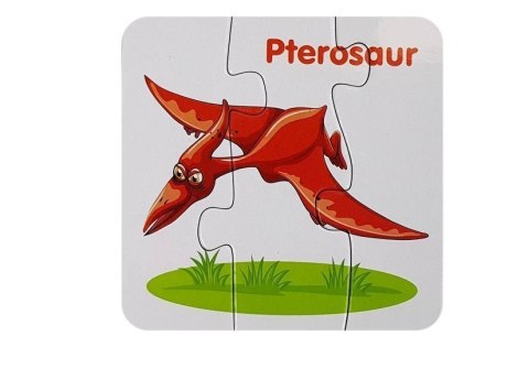 Puzzle Edukacyjne Dinozaury Angielski 10 Połączeń LEAN TOYS Puzzle Edukacyjne Dinozaury Angielski 10 Połączeń LEAN TOYS