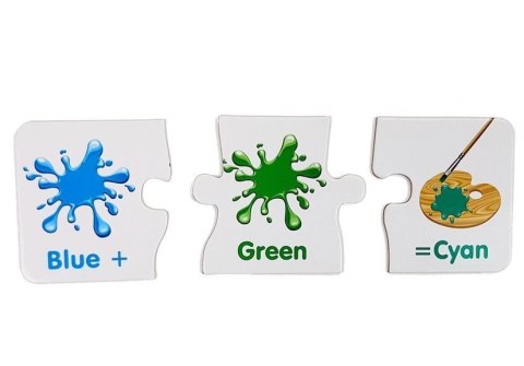 Puzzle Edukacyjne Kolory Angielski 10 Połączeń LEAN TOYS Puzzle Edukacyjne Kolory Angielski 10 Połączeń LEAN TOYS