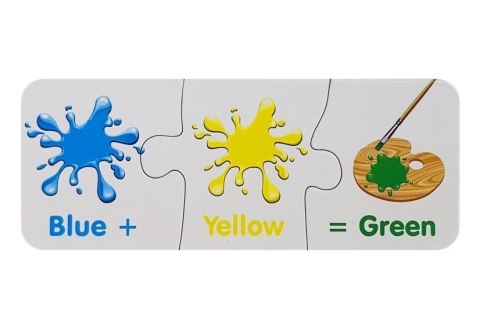 Puzzle Edukacyjne Kolory Angielski 10 Połączeń LEAN TOYS Puzzle Edukacyjne Kolory Angielski 10 Połączeń LEAN TOYS