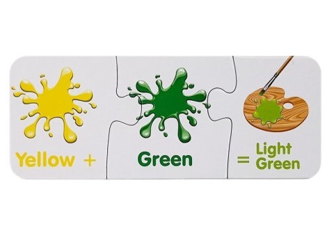 Puzzle Edukacyjne Kolory Angielski 10 Połączeń LEAN TOYS Puzzle Edukacyjne Kolory Angielski 10 Połączeń LEAN TOYS