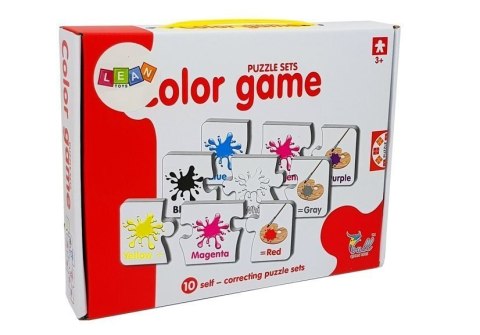 Puzzle Edukacyjne Kolory Angielski 10 Połączeń LEAN TOYS Puzzle Edukacyjne Kolory Angielski 10 Połączeń LEAN TOYS