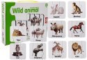 Puzzle Edukacyjne Układanka Dzikie Zwierzęta 10 Połączeń Angielski LEAN Toys