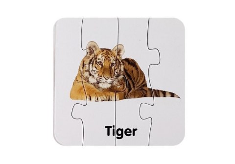 Puzzle Edukacyjne Układanka Dzikie Zwierzęta 10 Połączeń Angielski LEAN Toys Puzzle Edukacyjne Układanka Dzikie Zwierzęta 10 Połączeń Angielski LEAN Toys