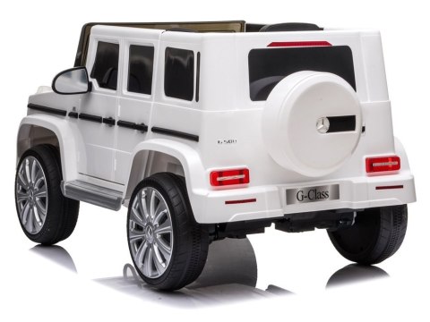 Samochód na akumulator Mercedes G500 biały LEAN CARS Samochód na akumulator Mercedes G500 biały LEAN CARS