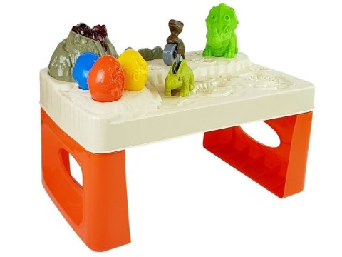 Stolik Ciastolina Dinozaury Jajka Foremka Wulkan ze Świecącą Lawą 4 Kolory LEAN Toys Stolik Ciastolina Dinozaury Jajka Foremka Wulkan ze Świecącą Lawą 4 Kolory LEAN Toys