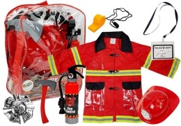Strój Strażaka Mundur Dla Dzieci Bal Gaśnica Kask Akcesoria LEAN Toys
