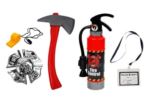 Strój Strażaka Mundur Dla Dzieci Bal Gaśnica Kask Akcesoria LEAN Toys Strój Strażaka Mundur Dla Dzieci Bal Gaśnica Kask Akcesoria LEAN Toys