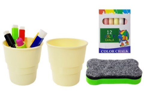 Tablica Magnetyczna Kredowa 2w1 Niebiesko-Czerwona Akcesoria LEAN Toys Tablica Magnetyczna Kredowa 2w1 Niebiesko-Czerwona Akcesoria LEAN Toys