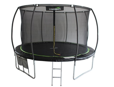 Trampolina LEAN Sport Max 14ft Czarno-Zielona LEAN Sport Trampolina LEAN Sport Max 14ft Czarno-Zielona LEAN Sport