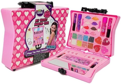 Walizka Z Kosmetykami Dla Dziewczynek Cienie Do Powiek Lakiery Do Paznokci LEAN Toys Walizka Z Kosmetykami Dla Dziewczynek Cienie Do Powiek Lakiery Do Paznokci LEAN Toys
