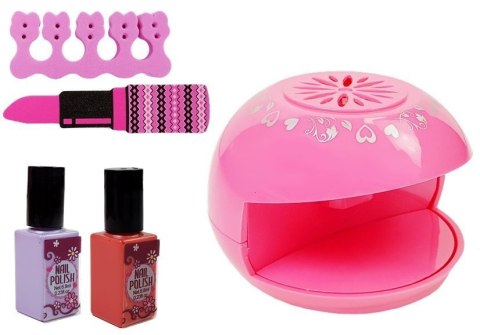 Zestaw Do Robienia Paznokci Lakier Suszarka Naklejki Różne Wzory LEAN Toys Zestaw Do Robienia Paznokci Lakier Suszarka Naklejki Różne Wzory LEAN Toys