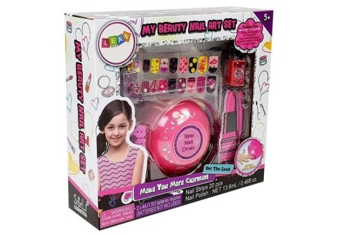 Zestaw Do Robienia Paznokci Lakier Suszarka Naklejki Różne Wzory LEAN Toys Zestaw Do Robienia Paznokci Lakier Suszarka Naklejki Różne Wzory LEAN Toys