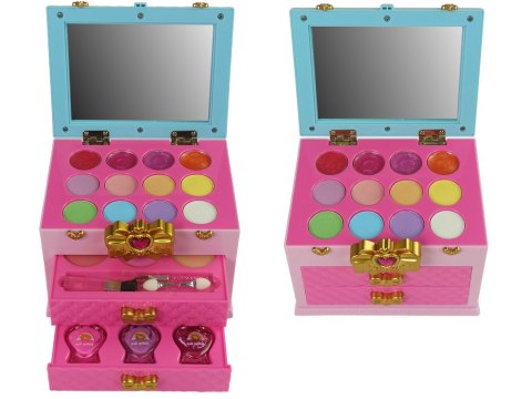 Zestaw Piękności Makijaż Toaletka Szkatułka Różowa Kokardka LEAN Toys Zestaw Piękności Makijaż Toaletka Szkatułka Różowa Kokardka LEAN Toys