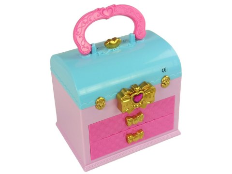 Zestaw Piękności Makijaż Toaletka Szkatułka Różowa Kokardka LEAN Toys Zestaw Piękności Makijaż Toaletka Szkatułka Różowa Kokardka LEAN Toys
