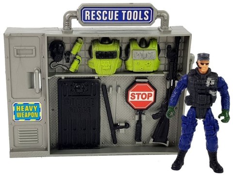 Zestaw Policyjny Helikopter Auto Policja Łódź Dźwięk Broń LEAN Toys Zestaw Policyjny Helikopter Auto Policja Łódź Dźwięk Broń LEAN Toys