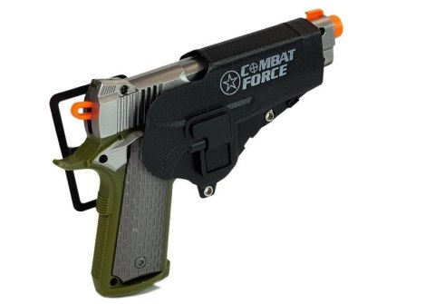 Zestaw Policyjny Pistolet 20cm Odznaka Gwizdek Kabura Efekty Świetlne Dźwięk LEAN Toys Zestaw Policyjny Pistolet 20cm Odznaka Gwizdek Kabura Efekty Świetlne Dźwięk LEAN Toys