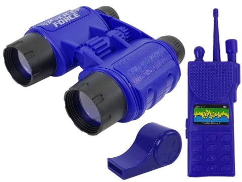 Zestaw Policyjny Pistolet Kajdanki Lornetka Gwizdek Zegarek Odznaka LEAN Toys Zestaw Policyjny Pistolet Kajdanki Lornetka Gwizdek Zegarek Odznaka LEAN Toys