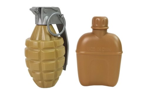 Zestaw Wojskowy Pistolety Broń z Maską Hełmem Granat Dźwięk LEAN Toys Zestaw Wojskowy Pistolety Broń z Maską Hełmem Granat Dźwięk LEAN Toys
