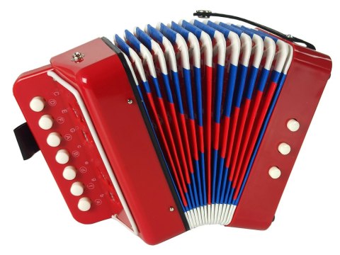 Akordeon Instrument Dla Małego Muzyka Czerwony LEAN Toys Akordeon Instrument Dla Małego Muzyka Czerwony LEAN Toys