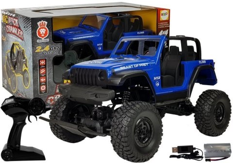 Auto Terenowe Zdalnie Sterowane 4x4 Amortyzatory 2.4G Niebieski LEAN Toys Auto Terenowe Zdalnie Sterowane 4x4 Amortyzatory 2.4G Niebieski LEAN Toys