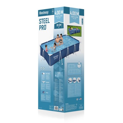 Basen Stelażowy 400 x 211 x 81 cm Bestway 56424 Bestway Basen Stelażowy 400 x 211 x 81 cm Bestway 56424 Bestway