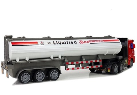 Ciężarówka Cysterna Gaz Zdalnie Sterowana 1:48 Biała LEAN Toys Ciężarówka Cysterna Gaz Zdalnie Sterowana 1:48 Biała LEAN Toys