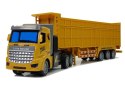 Ciężarówka Z Dużą Przyczepą Zdalnie Sterowana 27 Mhz 1:48 Żółta LEAN Toys