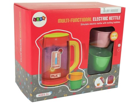 Elektryczny Czajnik Rózowy Świeci Gra Dźwięki Na Wodę LEAN Toys Elektryczny Czajnik Rózowy Świeci Gra Dźwięki Na Wodę LEAN Toys
