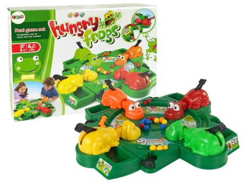 Gra Planszowa Zręcznościowa Głodne Żabki Kulki Dźwignia LEAN Toys Gra Planszowa Zręcznościowa Głodne Żabki Kulki Dźwignia LEAN Toys