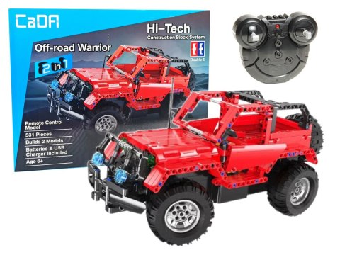 Klocki Konstrukcyjne Jeep Zdalnie Sterowany CADA 2.4G 531 Elementów CaDA Klocki Konstrukcyjne Jeep Zdalnie Sterowany CADA 2.4G 531 Elementów CaDA