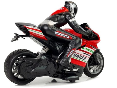 Motor Sportowy Ścigacz Zdalnie Sterowany 2.4G Zasięg 35 m Czerwony LEAN Toys Motor Sportowy Ścigacz Zdalnie Sterowany 2.4G Zasięg 35 m Czerwony LEAN Toys