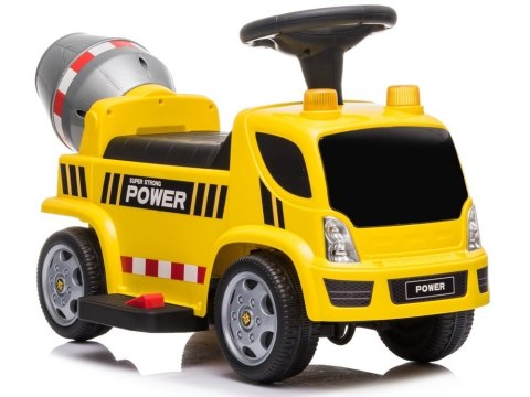 Pojazd Jeździk Betoniarka Dźwięki Podpórka Na Akumulator Żółta LEAN CARS Pojazd Jeździk Betoniarka Dźwięki Podpórka Na Akumulator Żółta LEAN CARS
