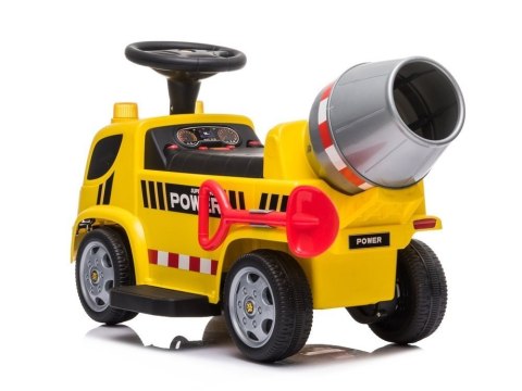 Pojazd Jeździk Betoniarka Dźwięki Podpórka Na Akumulator Żółta LEAN CARS Pojazd Jeździk Betoniarka Dźwięki Podpórka Na Akumulator Żółta LEAN CARS