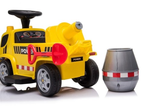 Pojazd Jeździk Betoniarka Dźwięki Podpórka Na Akumulator Żółta LEAN CARS Pojazd Jeździk Betoniarka Dźwięki Podpórka Na Akumulator Żółta LEAN CARS