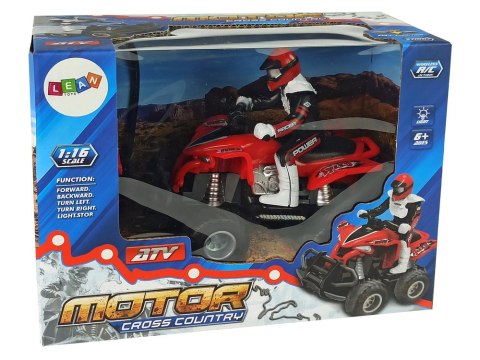 Quad Zdalnie Sterowany Czerwony 1:16 Na Baterie LEAN Toys Quad Zdalnie Sterowany Czerwony 1:16 Na Baterie LEAN Toys