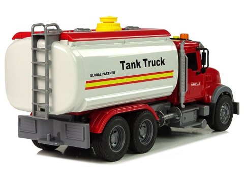 Samochód Ciężarówka Cysterna Biała Dźwięki Światła LEAN Toys Samochód Ciężarówka Cysterna Biała Dźwięki Światła LEAN Toys