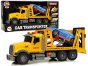 Samochód Transportowy Laweta Pomoc Rampa Żółty Dźwięki Światła LEAN Toys